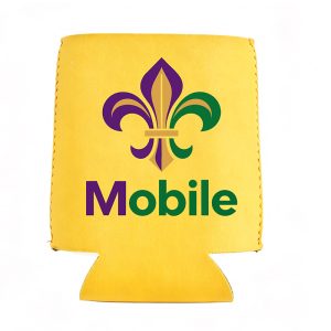 3mm Neoprene Mobile Fleur De Lis Mardi Gras Can Cooler