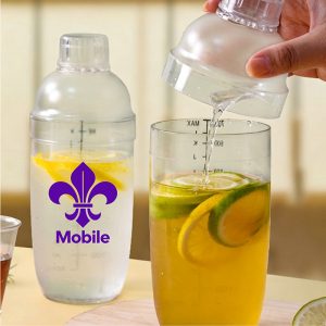 Custom Mobile Mardi Gras Cocktail Shaker with Fleur De Lis Print