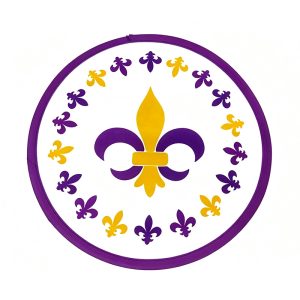 9.8" Purple Gold Mardi Gras Flexible Fabric Frisbee