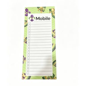 Custom Mardi Gras Mobile Magnetic Notepad
