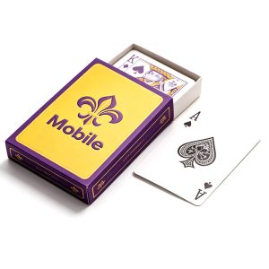 Custom Mardi Gras Mobile Fleur De Lis Playing Cards for Krewe