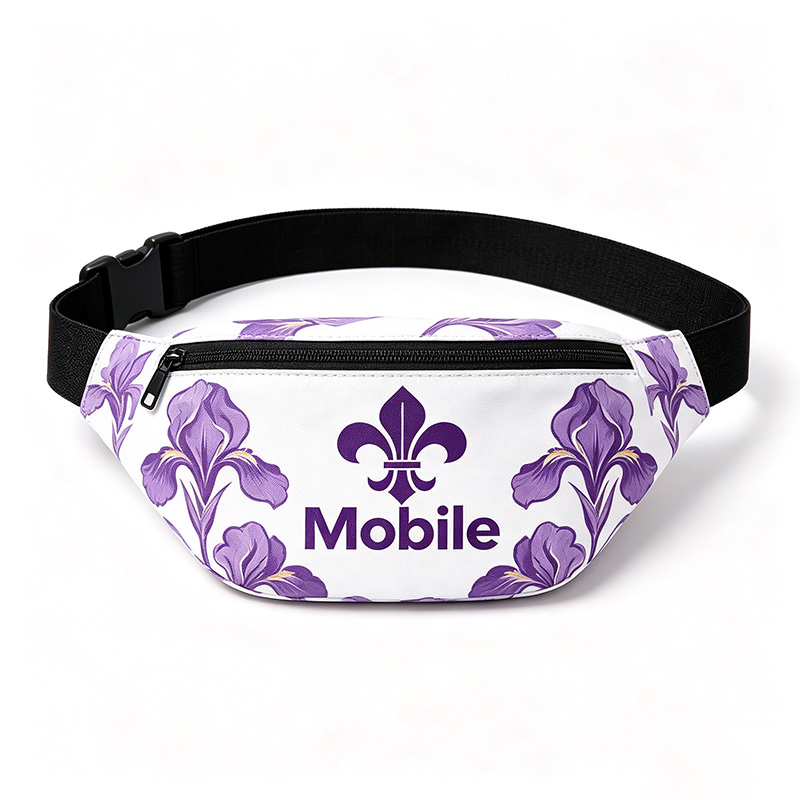 Mardi Gras Fleur De Lis Printed Custom Fanny Pack