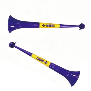 Purple Gold Fleur de Lis Plastic Vuvuzela Horn