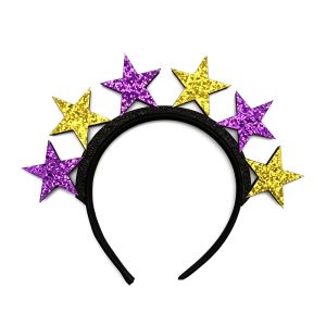 Glitter Star Mardi Gras Headband
