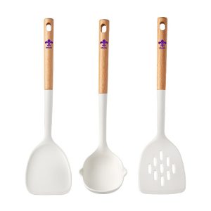 Silicone Cooking Utensil Set with Mobile Fleur De Lis Custom Print